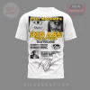 White Post Malone's Big Ass World Tour t-shirt, retro concert merch style! Features his eyes, 'Always Certified' tattoos, tour dates, Don Toliver, signature!