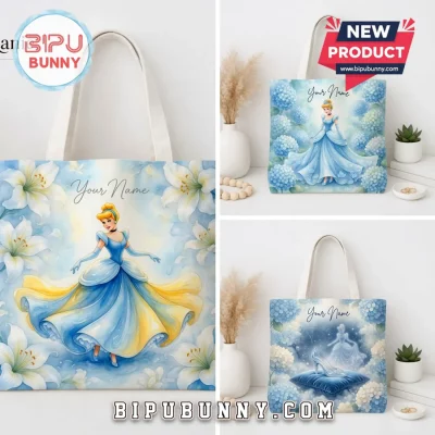 Premium Cinderella Hydrangea Floral Custom Tote Bagg