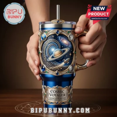 Premium Galaxy Explorer Collectible Space Theme Insulated Stainless Steel Tumbler