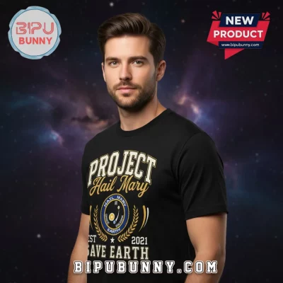 Project Hail Mary Sci-Fi Astrophage Ship Save Earth Graphic T-Shirt