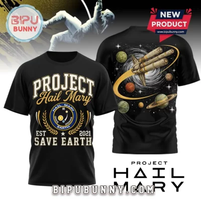 Project Hail Mary Sci-Fi Astrophage Ship Save Earth Graphic T-Shirt