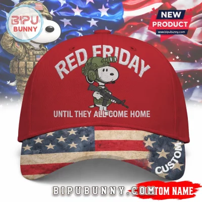 Red Friday Snoopy Military American Flag Personalized Baseball Cap