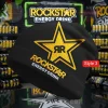 Black beanie with bold yellow Rockstar Energy Drink star logo, featuring 
