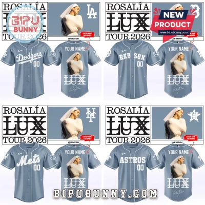 Rosalía x MLB LUX Tour 2026 Custom Name & Number Baseball Jersey