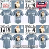 Blue baseball jerseys for Rosalía LUX Tour 2026 with Dodgers, Astros, Red Sox, and Mets team logos and a photo of the artist!