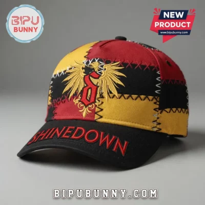 Shinedown Patchwork Cap Red Black Yellow Baseball Hat