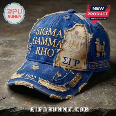 Sigma Gamma Rho 1922 Distressed Blue Greek Sorority Baseball Cap