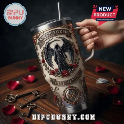 Sleep Token Grim Reaper Embossed YETI Stainless Steel Tumbler