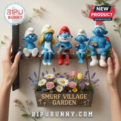 Smurf Village Garden 3D Characters Wooden Wall Signs