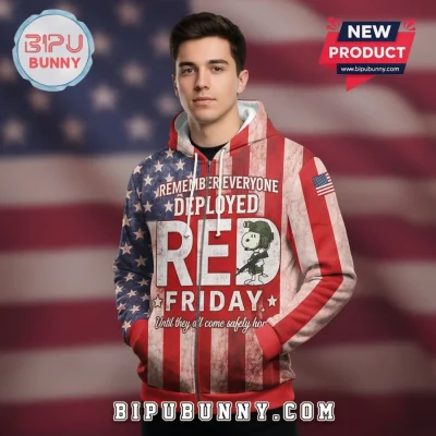 Snoopy RED Friday Remember Everyone Deployed Patriotic US Flag T-Shirt