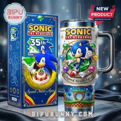 Sonic The Hedgehog 35th Anniversary Stanley Tumbler