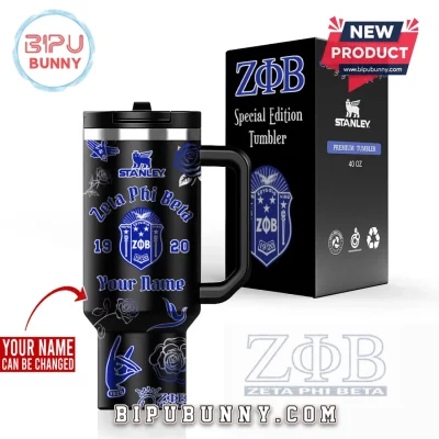 Stanley Zeta Phi Beta ZΦB Personalized 40oz Tumbler with Handle