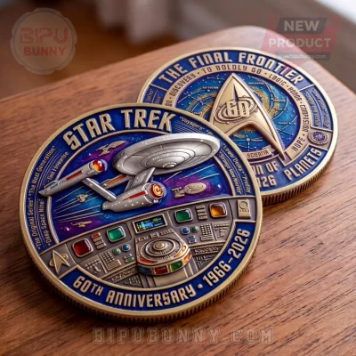 Star Trek 60th Anniversary The Final Frontier Premium 3D Commemorative Coin