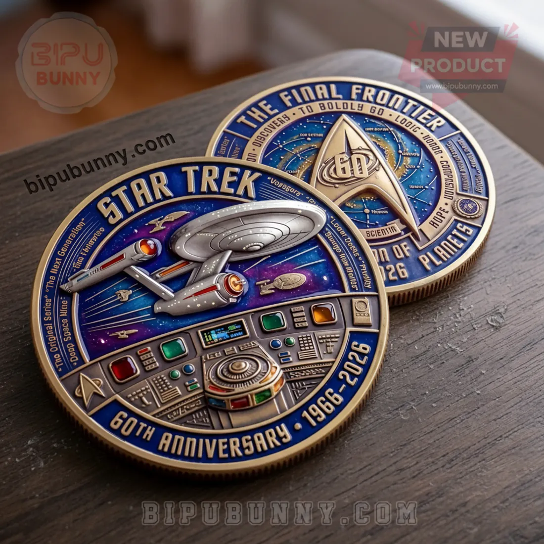 Star Trek 60th Anniversary The Final Frontier Premium 3D Commemorative Coin