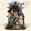 Star Wars 50th Anniversary Celestial Harmony display! Black, gold, red, blue! Iconic heroes, villains, droids, Death Star!