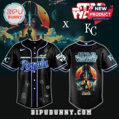 Star Wars KC Royals Grogu Darth Vader Celebration 2027 Baseball Jersey