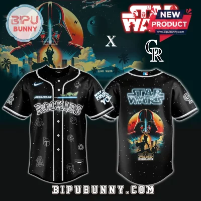 Star Wars MLB Colorado Rockies Grogu Darth Vader 2027 Baseball Jersey