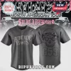 Dark gray baseball jersey with 'Suicide Boys' text on front and a G59 skull graphic with bandana on the back!