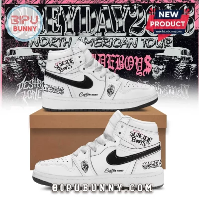 Suicideboys GREYDAY 2023 Tour Custom Skull High-Top Sneakers