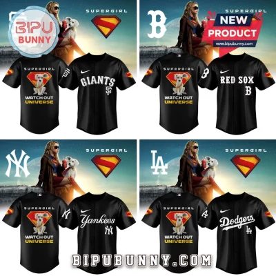Supergirl Krypto All Team MLB Black Baseball Jersey