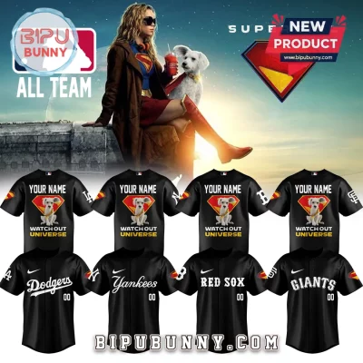 Supergirl MLB Custom All Team Black Baseball Jersey