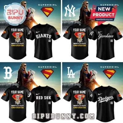 Supergirl MLB Custom All Team Black Baseball Jersey