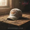 Distressed light gray Texas Longhorns baseball cap with orange embroidery, Longhorn skull logo, 