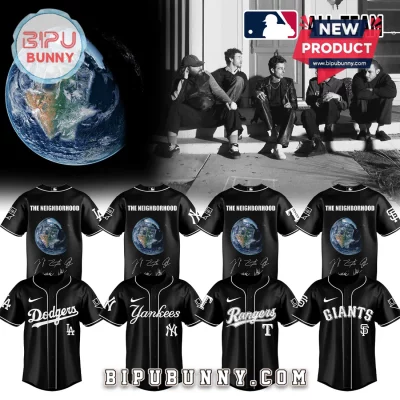 The Neighbourhood Wiped Out Album MLB Black Custom Baseball Jersey