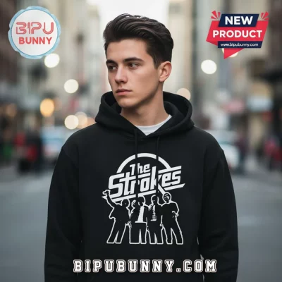 The Strokes Reality Awaits 2026 World Tour Black Graphic Hoodie