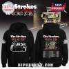 Black hoodie with The Strokes Road to Awaits The World 2026 text! Band photo on front, tour truck and dates on back!