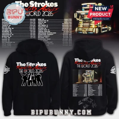 The Strokes Reality Awaits Tour 2026 Commemorative Band Silhouettes Hoodie