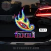 Rainbow flame eye Tool band logo metallic car decal sticker! Trippy psychedelic design with vibrant colors!