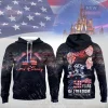 Black patriotic Disney hoodie! Fireworks design! Front: American flag castle, 'Walt Disney'! Back: historical figures, Mickey, '250 YEARS OF FREEDOM'!