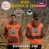 Wests Tigers 2026 Indigenous Round hoodie in orange and black with custom name option and NRL logo!