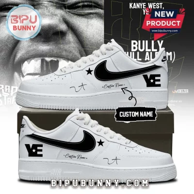 Ye BULLY Album Custom White Air Force 1 Sneakers