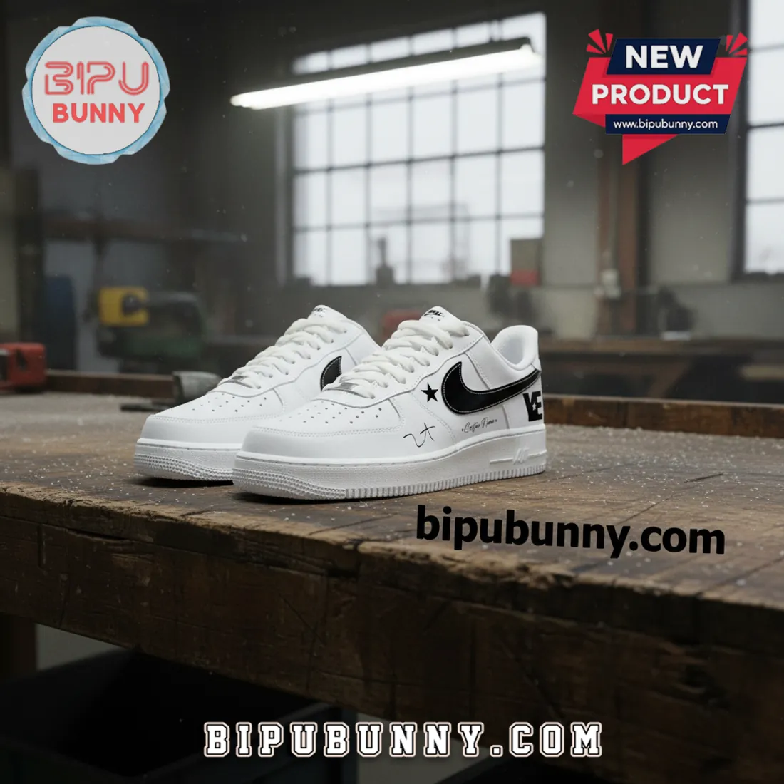 Ye BULLY Album Custom White Air Force 1 Sneakers