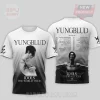 Grayscale Yungblud IDOLS The World Tour band tee with tour dates, front features shirtless Yungblud looking down, back features shirtless Yungblud looking up!