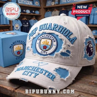 2026 Manchester City Pep Guardiola Distressed Baseball Cap