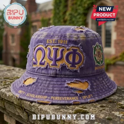 2026 Omega Psi Phi Fraternity Distressed Bucket Hat