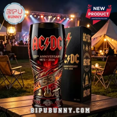 AC/DC 53rd Anniversary 1973-2026 Collectible Beer Glass AC/DC 53rd Anniversary 1973-2026 Collectible Beer Glass
