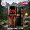 ACDC 53rd anniversary glass with red fire, guitar, and bell designs, black and gold box included!