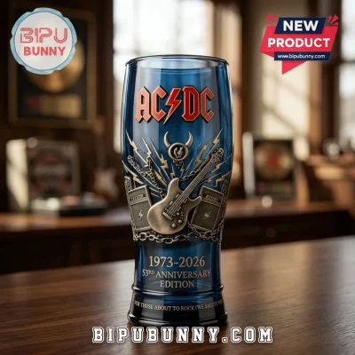 AC/DC 53rd Anniversary Edition Blue Collectible Beer Glass