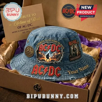 AC/DC 53rd Anniversary Personalized Rock Band Bucket Hat