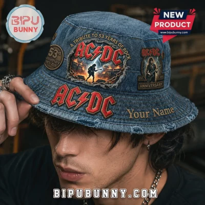 AC/DC 53rd Anniversary Personalized Rock Band Bucket Hat