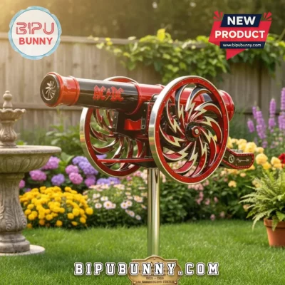 AC/DC Cannon Rock Style Kinetic Metal Lightning Garden Wind Spinner