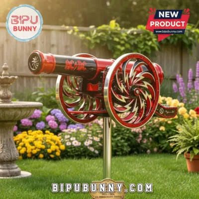 AC/DC Cannon Rock Style Kinetic Metal Lightning Garden Wind Spinner