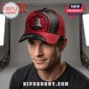 Red black AC/DC Hells Bells baseball cap! 3D cracked design, embossed bell with AC/DC logo, and band text!