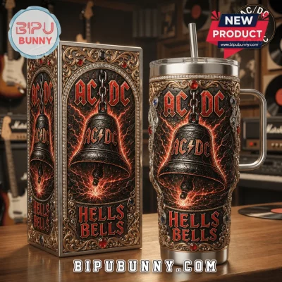 AC/DC Hells Bells Vintage Rock Band 40oz Stainless Steel Tumbler