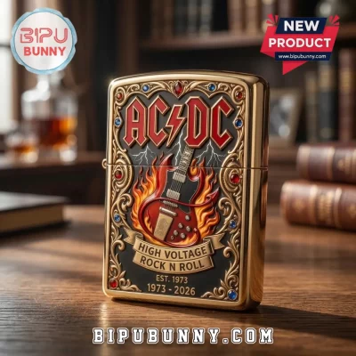 AC/DC High Voltage Rock N Roll 1973-2026 Anniversary Lighter Case AC/DC High Voltage Rock N Roll 1973-2026 Anniversary Lighter Case