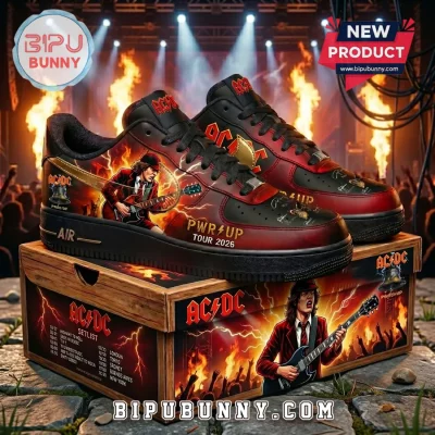 AC/DC PWR UP Tour 2026 Edition Angus Young Custom Air Force 1 Shoes